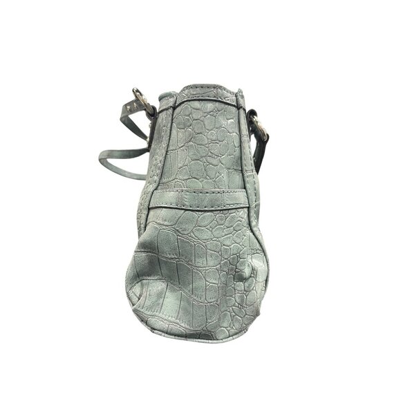 Two Relic Crocodile Embossed Handbags - Blue Gray Faux Leather With Brown Interi - Picture 7 of 9